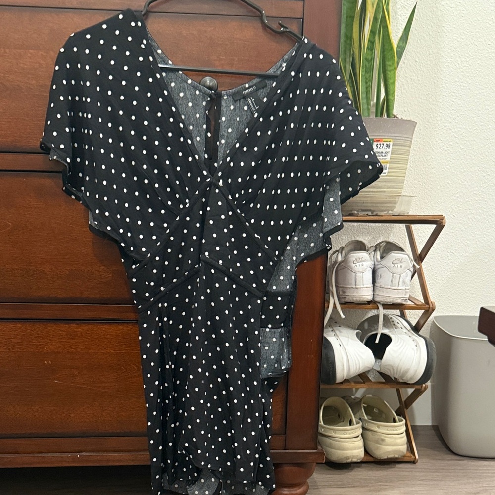 Forever 21 Black and White Polka Dot Mini Dress